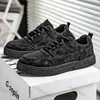 Große Herrenschuhe 2025, Frühling und Herbst, neue Plattform, Höhenerhöhung, Vintage, lässige Sportschuhe, modische, über Kreuz gebundene Luxus-Wohnungen