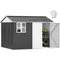 10x8ft Large Tool Storage Shed with Window, Lockable Doors, and Sloped Roof, Oversized Steel Outdoor Storage Shed for Garden, P