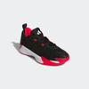 Basketballschuh ADIDAS PERFORMANCE "ADIDAS INITIATION", Gr. 42,5, bunt (core schwarz, cloud weiß, pure ruby), sportlich, Schuhe