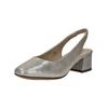 Slingpumps CAPRICE "Caprice Pumps Leder", Damen, Gr. 36, grau (taupe), Leder, casual, Schuhe