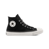 Sneaker CONVERSE "CHUCK TAYLOR ALL STAR WIDE", Gr. 41, schwarz, vintage weiß, schwarz, Textil, sportlich, Schuhe