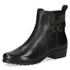 Stiefelette CAPRICE, Damen, Gr. 40, schwarz, Leder, klassisch, Schuhe, Blockabsatz, Businessschuh, Boots mit hübschem Zierelement