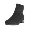 Stiefelette GABOR COMFORT "Gabor Comfort Stiefelette Veloursleder", Damen, Gr. 38, schwarz, Veloursleder, casual, Schuhe