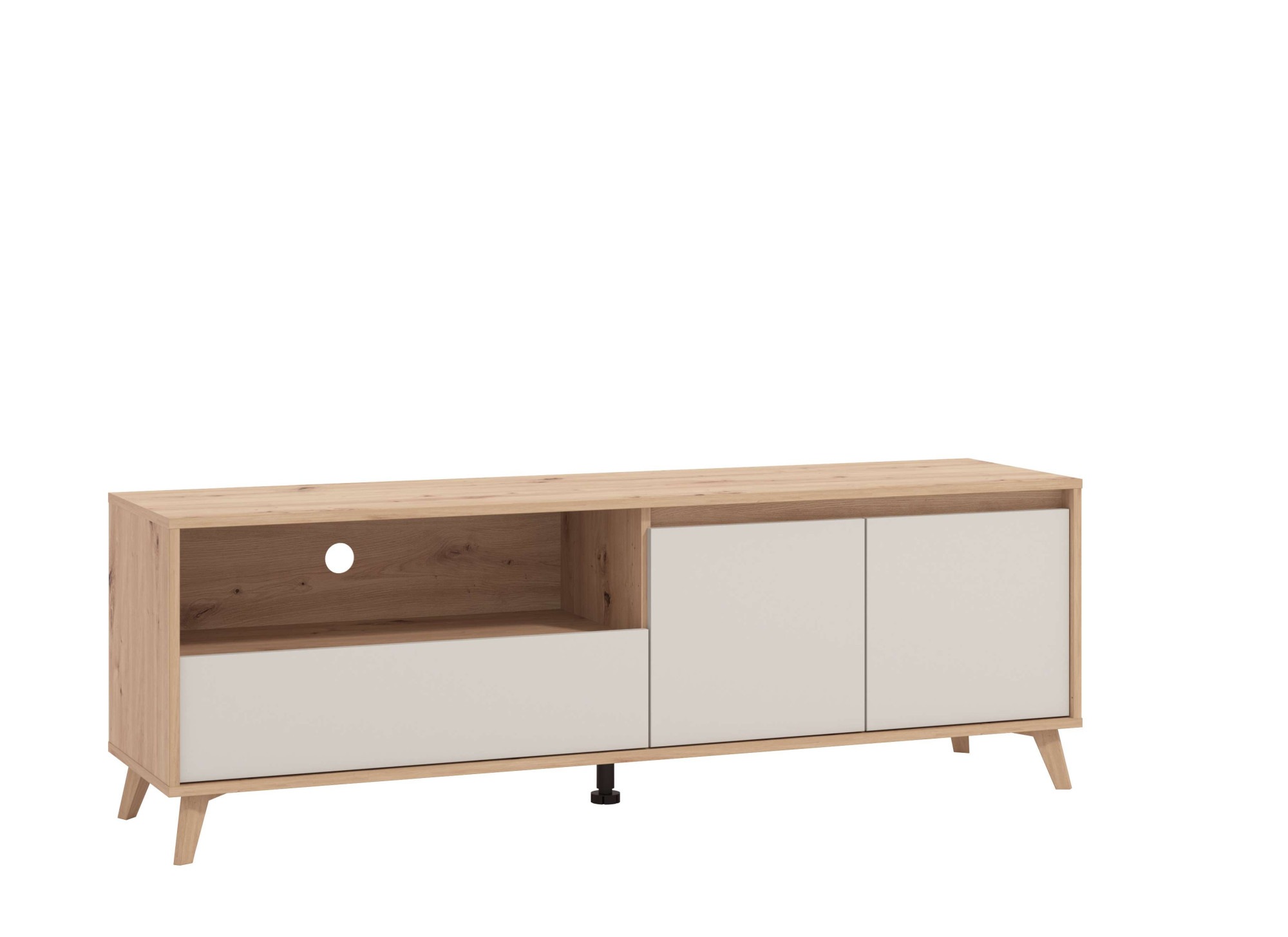 TV-Board INOSIGN "Stirling, TV-Kommode, TV-Board, TV-Schrank, Breite 158,5 cm", cashmere, eichefarben, B:158,5cm H:52,5cm T:40cm, FSC-zertifizierter Holzwerkstoff, Sideboards, in 2 Farbausführungen, 2 Türen, mit Schublade