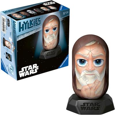 3D-Puzzle RAVENSBURGER "Star Wars Hylkies Sammelfigur 04 Obi-Wan Kenobi", bunt, Puzzles, KinderB:8cm H:12cm, Made in Europe, B:8cm H:12cm