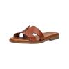 Pantolette PAVEMENT "Pavement Pantoletten Leder", Damen, Gr. 37, braun (tan), Leder, casual, Schuhe