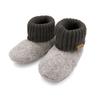 Hüttenschuhe MAXIMO, Kinder, Gr. 21/22, graumeliert, anthrazit, Obermaterial: 100% Wolle. Futter: 100% Polyacryl, meliert, mehrfarbig, casual, Schuhe, Lauflernschuhe, Wagenschuhe, Elastisches Bündchen
