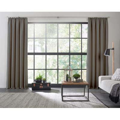 Vorhang WIRTH "Dim out", grau, B:142cm H:215cm, Polyester, Gardinen, nach Maß Image