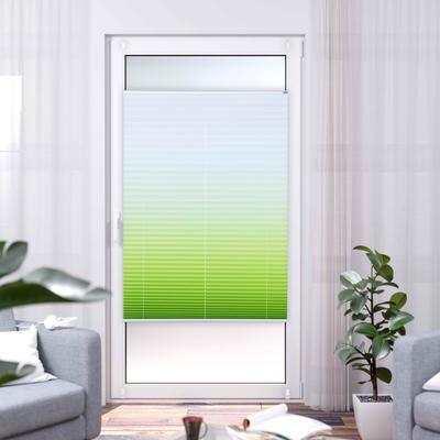 Plissee K-HOME "Farbverlauf Sunrise", grün (grün, weiß), B:75cm H:210cm, Plissees Image