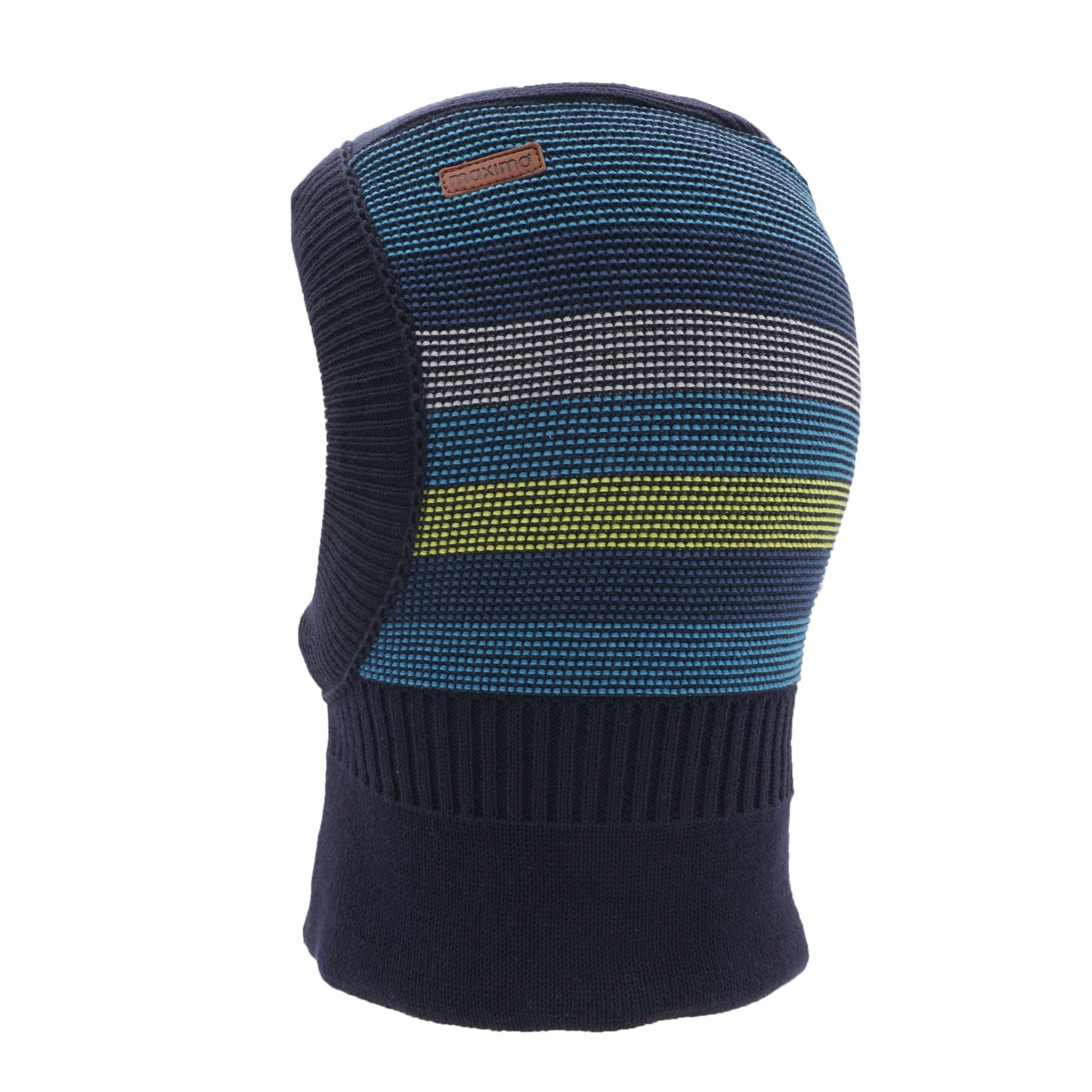Schlupfmütze MAXIMO, Baby, Gr. 53, blau (dunkelmarine), Strick, Baumwolle, mehrfarbig, Casual, Mützen, Baumwolle, doppelt gestrickt, wärmend, Rippstrickbündchen Image