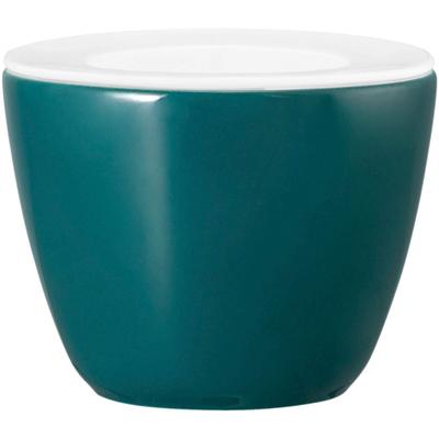 Eierbecher SELTMANN WEIDEN "Life Fashion, Snack and Egg, 2-teilig", trendy petrol, weiß, H:5,50cm Ø:6,80cm, Porzellan, Eierbecher, zwei Teile einzeln verwendbar Image
