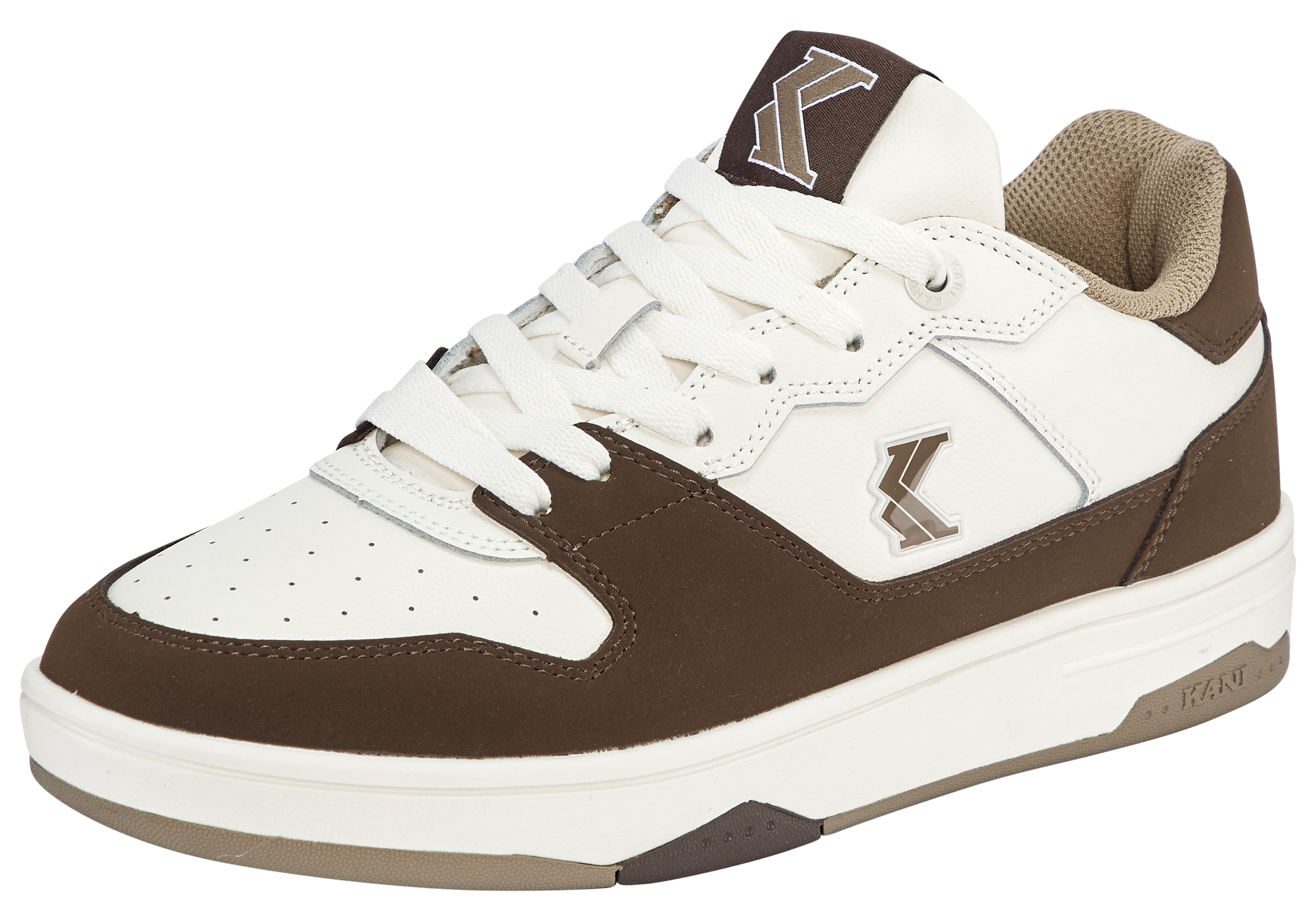Sneaker KARL KANI "89 2K", Herren, Gr. 45, beige, Leder, Schuhe Sneaker