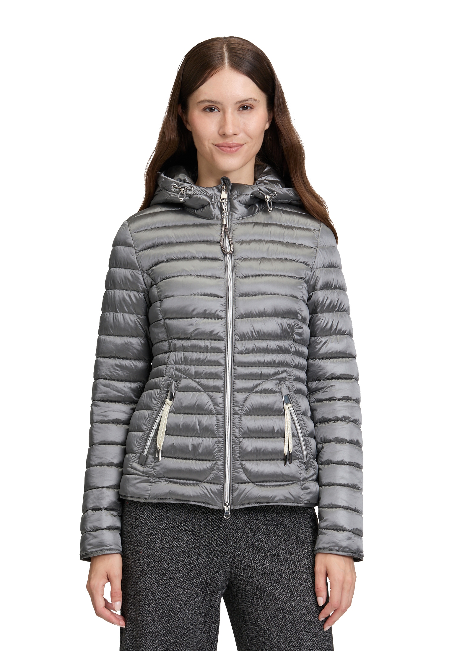 Steppjacke CARTOON "Cartoon Damen Steppjacke mit Reißverschlusstaschen", Damen, Gr. 38, grau (hellgrau), Obermaterial: 100% Polyamid., eng, Jacken Image