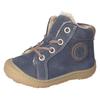 Lauflernschuh PEPINO BY RICOSTA "Georgie WMS: Normal", Kinder, Gr. 24, blau (blau, braun), Leder, casual, Schuhe, Winterschuh mit Weiten-Meßsystem, Größenschablone zum Download