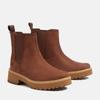 Schnürboots TIMBERLAND "CARNABY COOL MID CHELSEA BOOT", Gr. 36, braun (medium braun nubuck), Leder, sportlich, Schuhe, Stiefelette, Winterschuhe, Ankle Boots