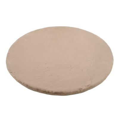 Teppich OCI DIE TEPPICHMARKE "ALISSA", grau (taupe), H:38mm Ø:80cm, Polyester, Teppiche, Kuschelig weicher Flor, Kaninchen Fell Haptik, getuftet Image