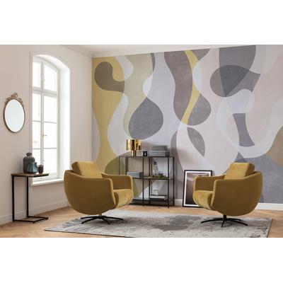 Fototapete KOMAR "Komar Vlies Fototapete - Flux Meditation - Größe 400 x 250 cm", lila (modern), H:1,4m L:2,5m, Vlies, Tapeten Image