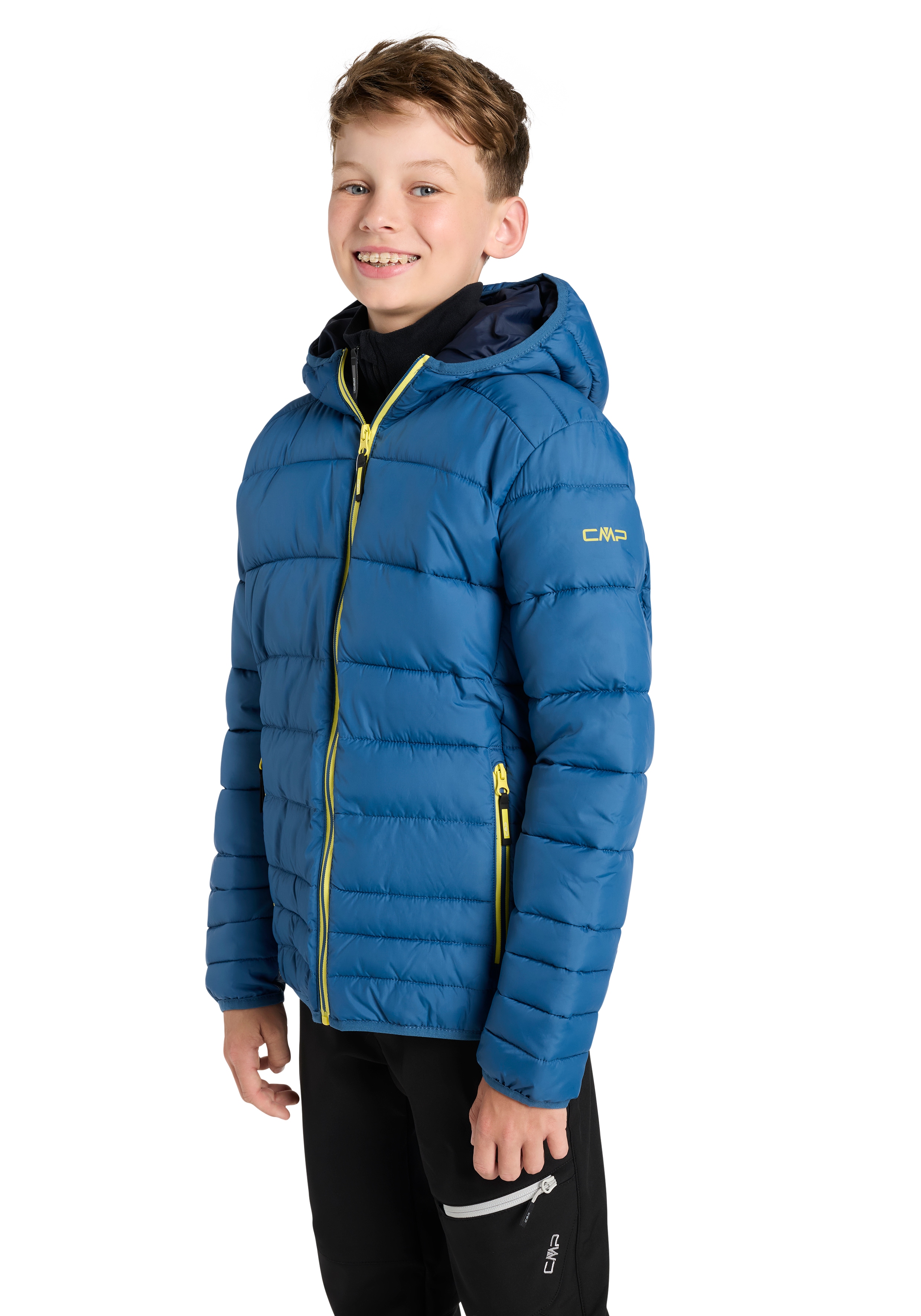 Steppjacke CMP, Kinder, Gr. 152, beige (blaustone, b.), Softshell, Obermaterial: 100% Polyester. Futter: 100% Polyester. Wattierung: 100% Polyester, sportlich, hoch geschlossener Ausschnitt, eingesetzt eingefasste Kante, Jacken, für Kinder Image