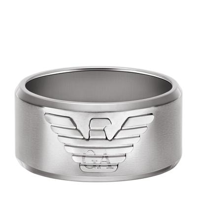 Fingerring EMPORIO ARMANI "Schmuck Geschenk Edelstahl Ring" Gr. 20,5, silber (edelstahlfarben), Fingerringe, Damen, 20,5, Edelstahl, 11mm Image