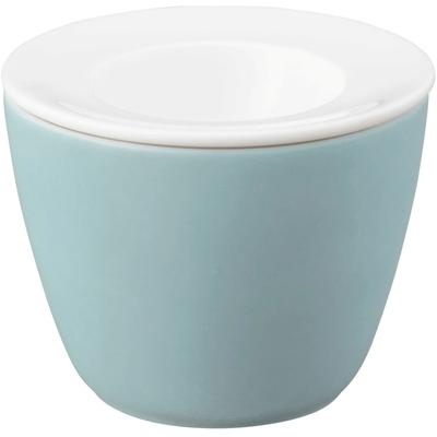 Eierbecher SELTMANN WEIDEN "Life Fashion, Snack and Egg, 2-teilig", grün chic, H:5,50cm Ø:6,80cm, Porzellan, Eierbecher, zwei Teile einzeln verwendbar Image