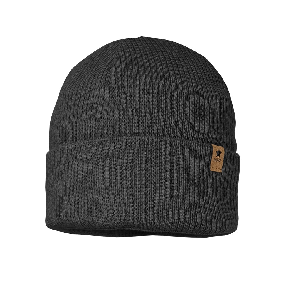 Beanie MAXIMO, Baby, Gr. 55, carbonmeliert, Fleece, Baumwolle, unifarben, casual, Mützen, aus Baumwolle, wärmend, gefüttert, unifarben Image