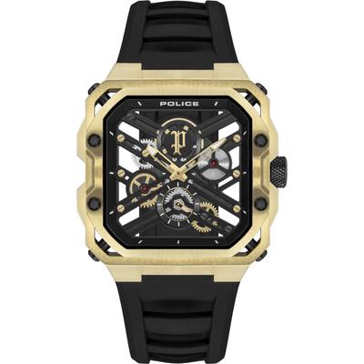 Multifunktionsuhr POLICE "DISRUPTOR I", schwarz, Armbanduhren, Herren, Quarzuhr, Armbanduhr, Herrenuhr, Silikonarmband, analog Image