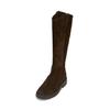Stiefel MARC O'POLO "aus hochwertigem Velours-Rindleder", Damen, Gr. 41, braun (schwarz earth), Obermaterial: 100% Leder (Rind), unifarben, Schuhe