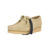 Schnürschuh CLARKS "Wallabee Maple Suede", Damen, Gr. 38, beige (sand), Leder, casual, Schuhe, mit unverwechslebarer Kreppsohle