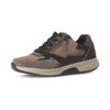 Keilsneaker GABOR ROLLINGSOFT, Damen, Gr. 36, beige, braun kombiniert, Kalbsleder, Veloursleder, kontrastfarbene Details, sportlich, Schuhe, Schnürer, Halbschuh, Freizeitschuh mit zusätzlichem Reißverschluss