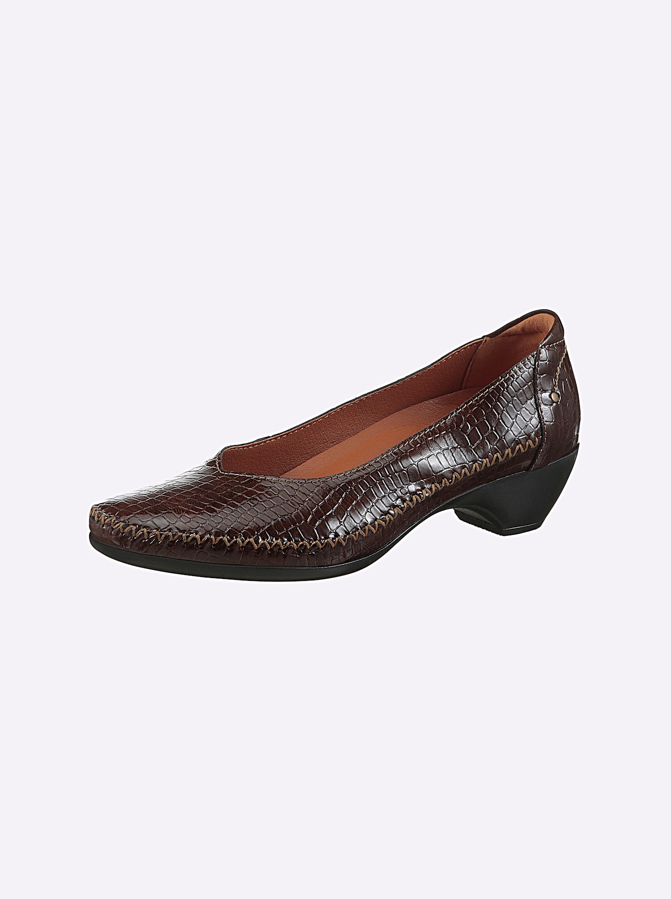 Pumps CASUAL LOOKS, Damen, Gr. 40, braun, Lackleder, Schuhe