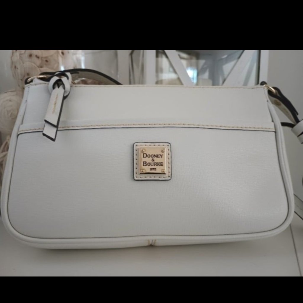 Dooney & Bourke Bags | Dooney & Bourke Leather Crossbody Bag Off White/ Ivory | Color: White | Size: Os