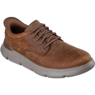 Skechers Garza Duran Leder Herren Schnürschuhe Dunkelbraun Image