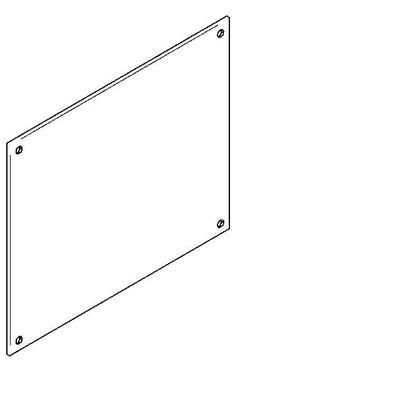 KWC Aquarotter Spiegel, HEAVY DUTY, Edelstahl, 590x490x7 mm, diebstges. Befestigung, 2030019886 2030019886 Image
