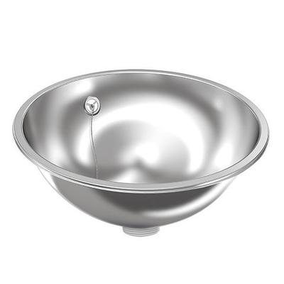 KWC Aquarotter Rundbecken, RONDO, Edelstahl, hgl, 387x155 mm, Überlauf, Ab-u.Überlaufgarn., 36000097 3600009748 Image