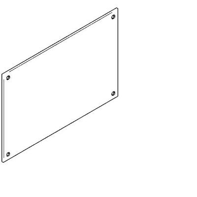 KWC Aquarotter Spiegel, HEAVY DUTY, Edelstahl, 590x390x7 mm, diebstges. Befestigung, 2030019884 2030019884 Image