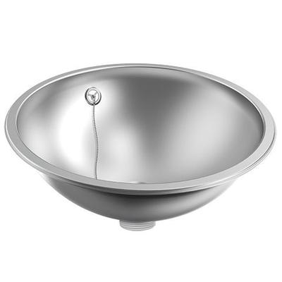 KWC Aquarotter Rundbecken, RONDO, Edelstahl, sdm, 456x165 mm, Überlauf, Ab-u.Überlaufgarn., 36000097 3600009754 Image