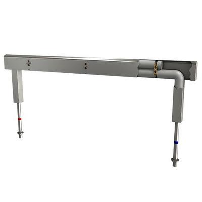 KWC Aquarotter Armatureneinh., Edst., doppelreihig, 4 Waschplätze, 1600 mm, Wasserans un., 203006498 2030064986 Image