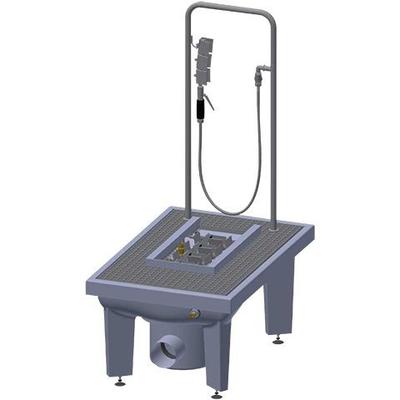 KWC Aquarotter Stiefelreinigungsanlage, SIRIUS, 600x450x900 mm, Schlammfang, Siphon, 2000101080 2000101080 Image