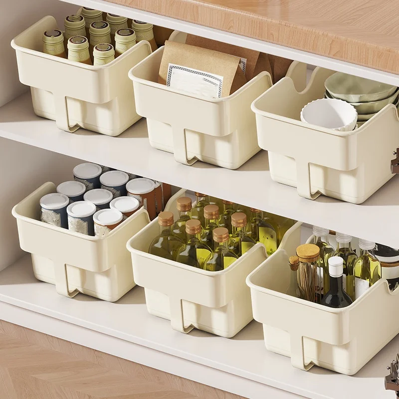 Schrank-Aufbewahrungsbox mit Griff, Küche, Hochschrank, Wandschrank, hohe Aufbewahrungsbox, Desktop-Snack, diverse Aufbewahrungsbox