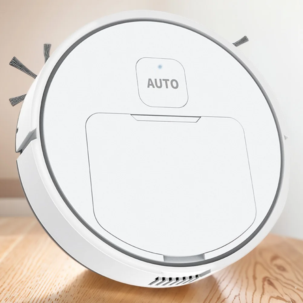 Tragbarer Mini-Bodenroboter-Staubsauger für zu Hause, wiederaufladbar über USB, nass und trocken, 3-in-1-Bodenwasch-Kehrmaschine für zu Hause, Tierhaare Image
