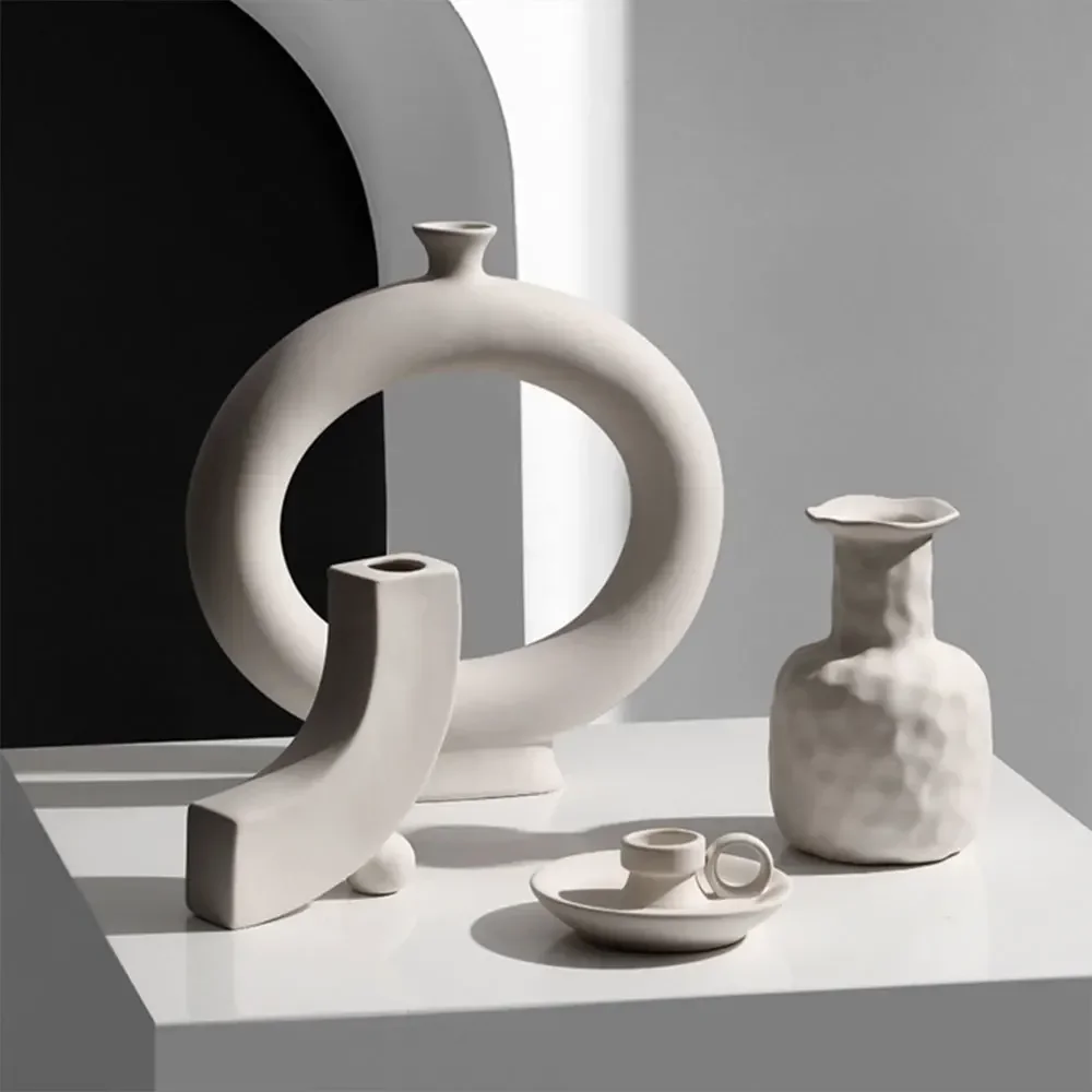 Kunst Vasen Hause Blumentopf Nordic Keramik Vase Hause Dekoration Ornamente Handwerk Vegetarische Keramik Dekoration Ornament Image