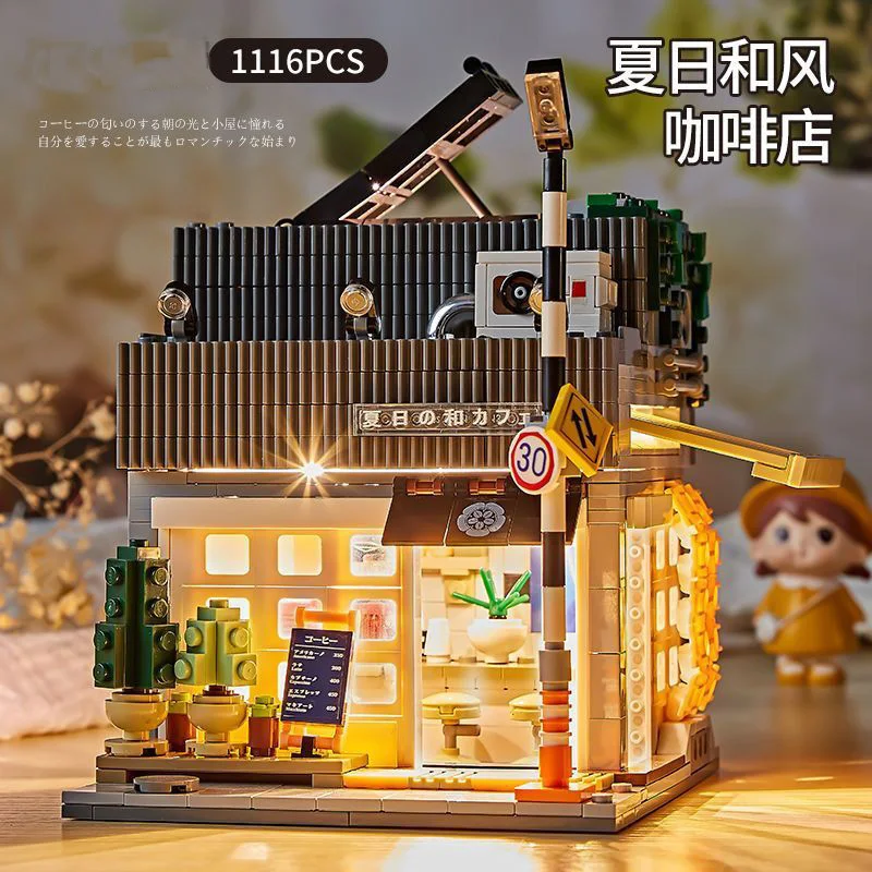 C66007 Summer Breeze Coffee Shop Modell Japanische Street View Serie DIY Spielzeug Bausteine Jungen urlaub geschenke 1108Pcs Image