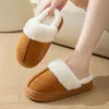 Fuzzy Fur Damen Hausschuhe Indoor Winter Luxus Designer Frau Schuhe Hause Flache Beiläufige Elegante Plattform Schuhe Weiche Sohle Trend