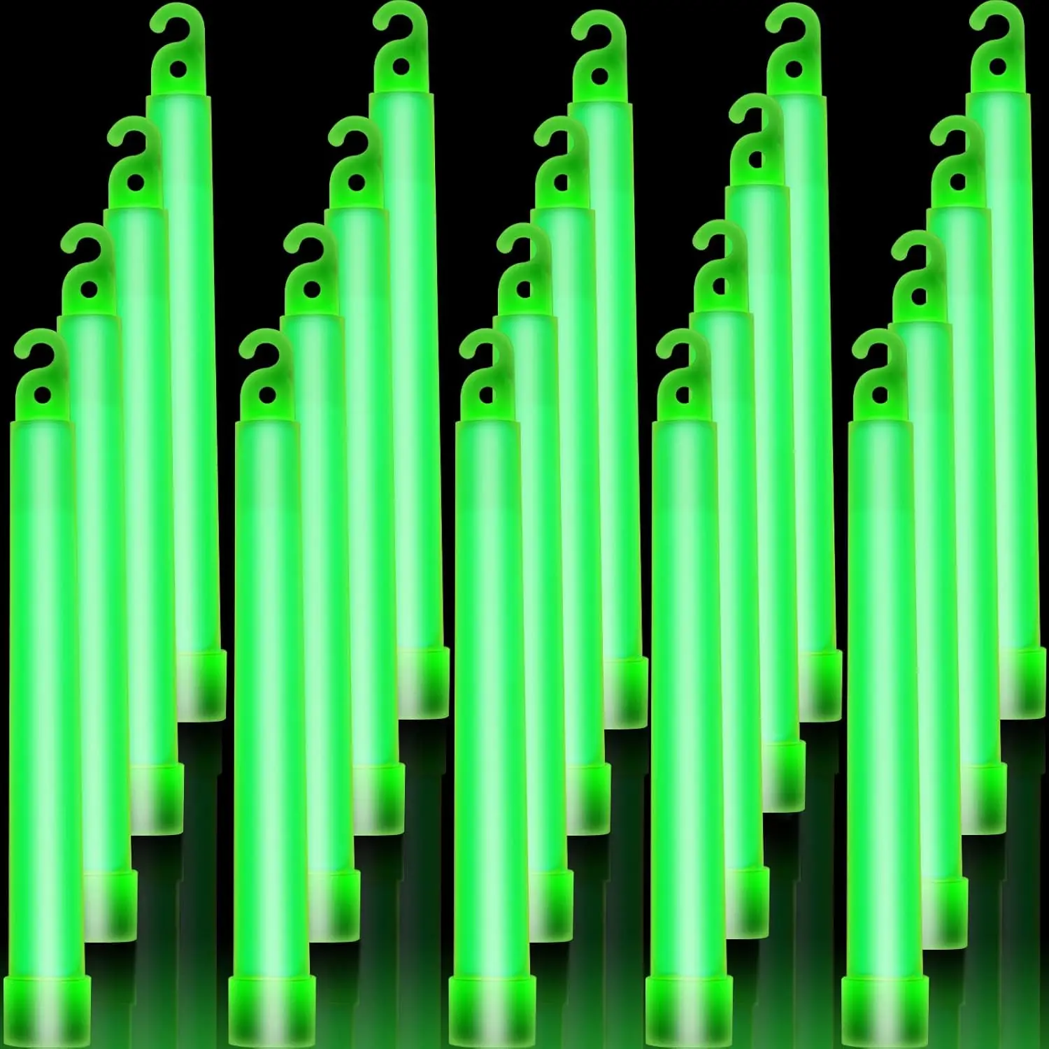 Leuchtstäbe Bulk Green Emergency Glow in Dauer für Camping Wandern Outdoor-Partys Aktivitäten Survival Storms Blackouts Image