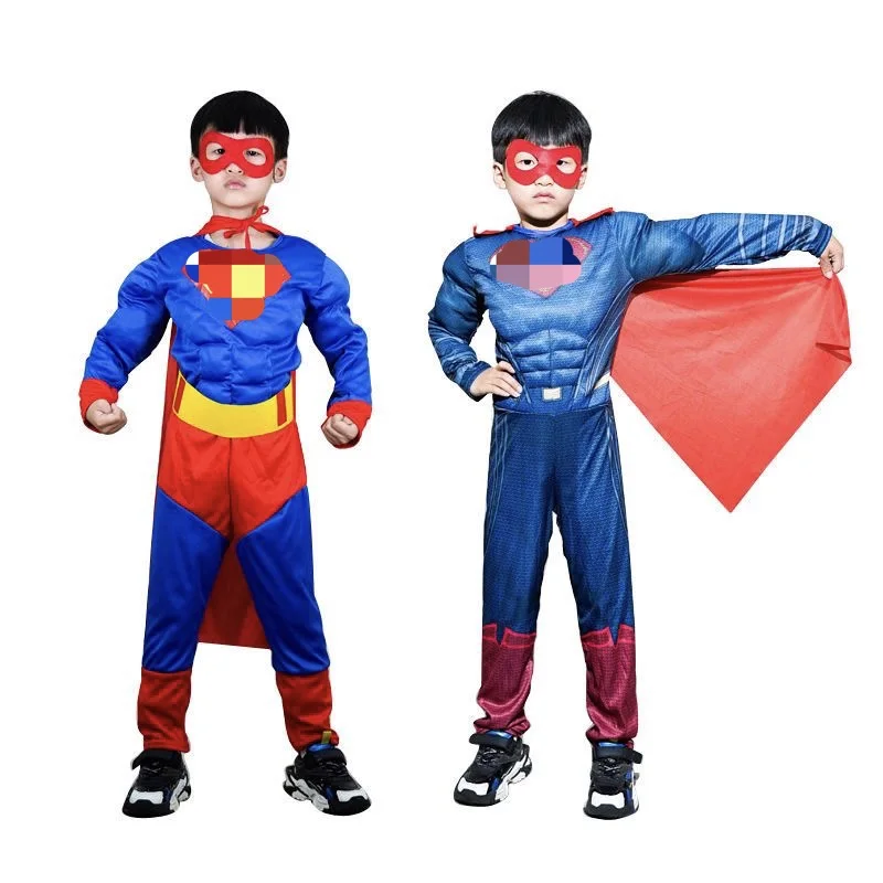 Superhelden-Kostüm, Cosplay, für Kinder, Anzug, Anime, Superhelden-Party, Muskelanzug, Overall, Halloween, Karneval, Geburtstagsset Image
