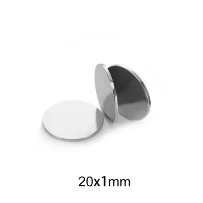 20 x 1 mm starke, leistungsstarke Magnete, 20 x 1 mm, runder Suchmagnet, 20 mm x 1 mm, für Heimkühlschränke, Büros, Heimwerken, 20 x 1 mm