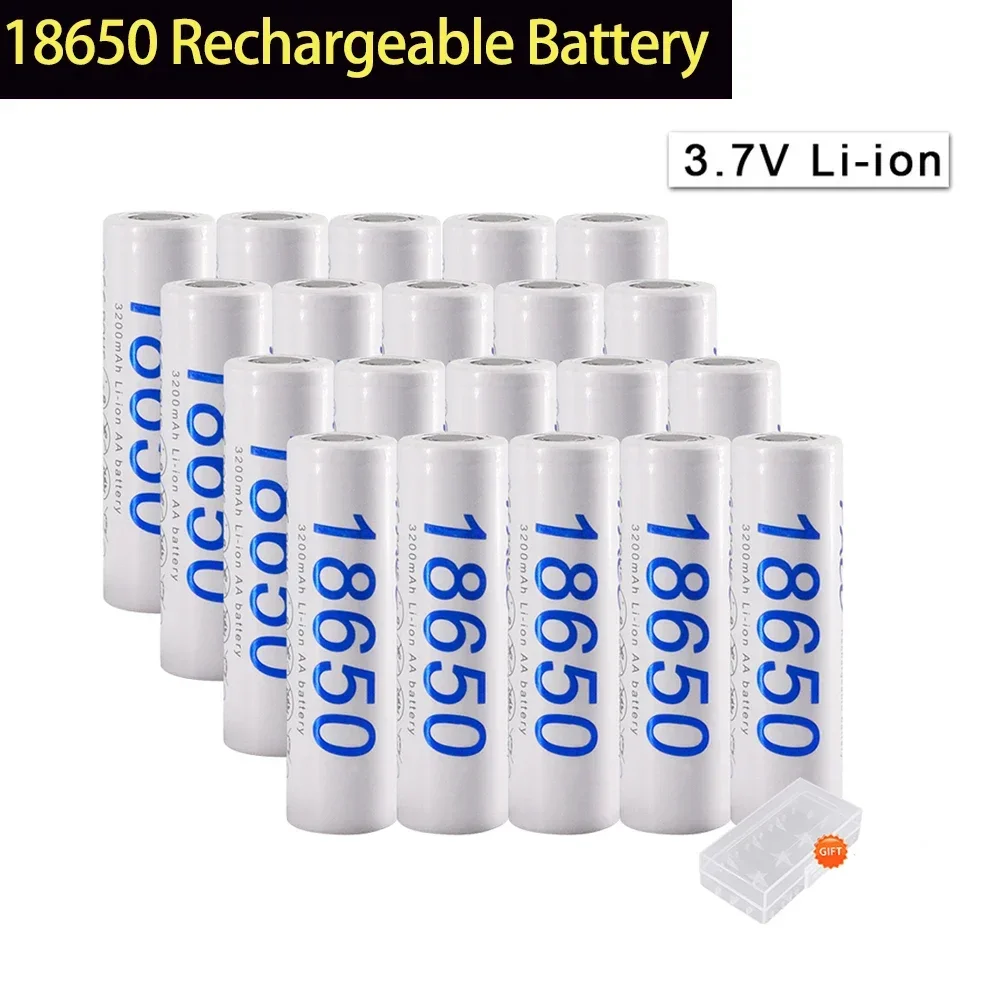 PALO 18650 wiederaufladbarer Lithium-Akku, 3,7 V, 3200 mAh, 18650 Li-Ion-Akku für Taschenlampen, Elektrowerkzeuge, 32 A Hochstrom-Batterien Image