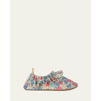 Konges Slojd Girl's Manuca Floral Ruffled Swim Shoes, Kids