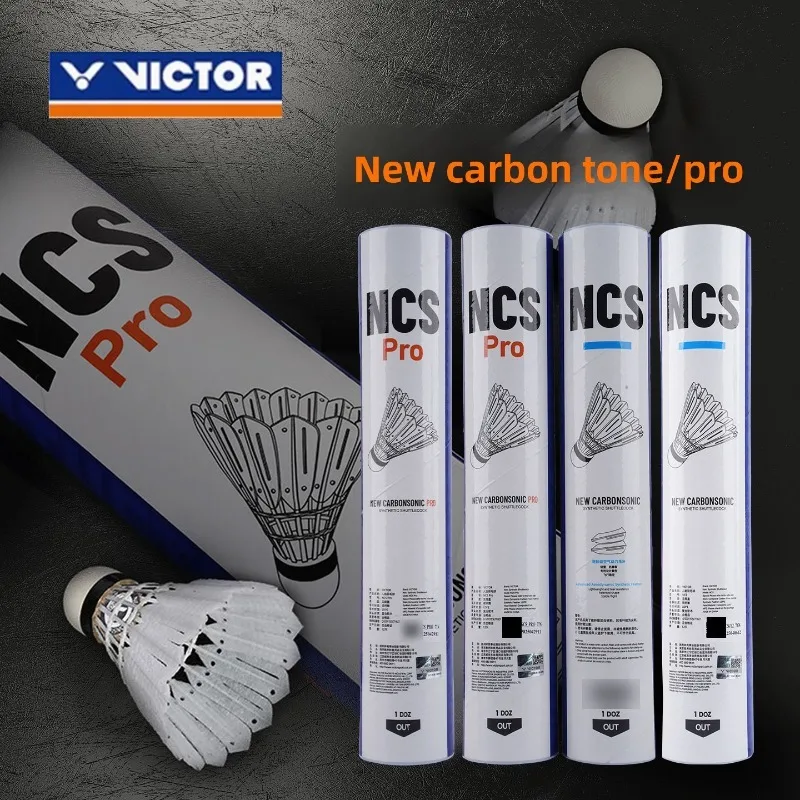 Origina 12pcs/ tube Victor NCS balls NCS Pro Durable Flight Stability NCS PRO Artificial Badminton shuttlecocks