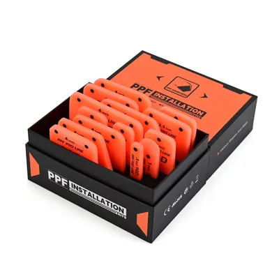 FOSHIO 14pcs/Set Soft TPU PPF Install Magnetic Squeegee Car Wrapping Vinyl Paint Scraper Glass Cleaning Wiper Blade Hand Tools